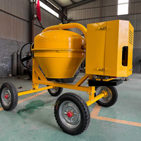 Pompe à béton portable, mini bétonnière électrique diesel sur remorque pour la construction