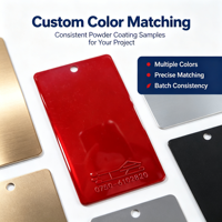 Peinture en poudre époxy transparente, application électrostatique, finition miroir brillante, couleur rouge bonbon
