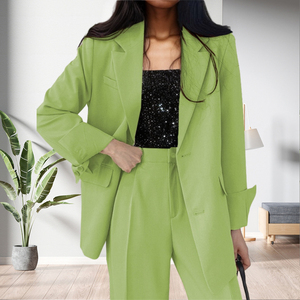 New Stock Arrival Solid Color Business Long Sleeve Loose Pants <b>Blazers</b> Suits Women Fashion - Product Image 5