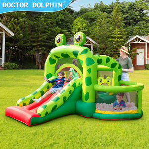 Château <span class=keywords><strong>gonflable</strong></span> en forme de <span class=keywords><strong>grenouille</strong></span>, petit toboggan intérieur pour enfants, château de saut - Product Image 2