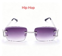 Lunettes de soleil Hip Hop sans monture en argent 925 avec diamants Moissanite, certifiées GRA, de haute qualité et les plus vendues