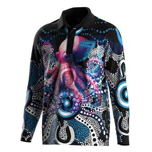 Camiseta de Pesca con Diseño de Ojo de Pulpo, Tejido Duradero que Absorbe la Humedad y de Secado Rápido, Ideal para Cazadores y Entusiastas - Product Image 1