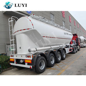 Transportador de grano en polvo industrial Silo de 4 ejes Semi-Remolque Molinos de harina Fábricas de piensos Plantas de cemento Vehículo de transporte - Product Image 3