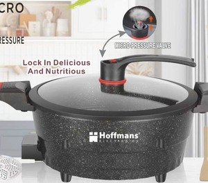 Casserole électrique Hoffmans HM-3032 8L, 1500W, autocuiseur à micro-pression, antiadhésif, <span class=keywords><strong>appareil</strong></span> de cuisine avec couvercle à glissière sécurisée - Product Image 1