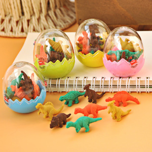 Borrador con forma de huevo de dinosaurio, mini borrador de animales de 3.5x4.5 para estudiantes, útiles escolares - Product Image 4