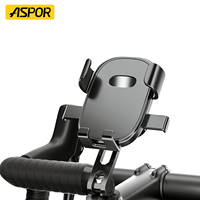 Support de vélo léger ASPOR A705 et support de téléphone portable pour vélo électrique, support de téléphone universel en plastique flexible