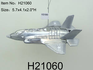 Стеклянные украшения на тему авиации: искрящиеся серебряные фигурки самолетов, дронов и вертолетов в военном стиле для декора новогодней елки - Product Image 4