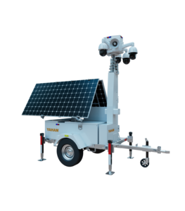 Năng lượng mặt trời Powered giám sát Trailer di động giám sát Trailer năng lượng mặt trời cctv Trailer tùy chọn máy ảnh và tháp chiếu sáng - Product Image 3