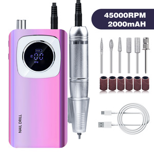 Machine à ongles électrique sans fil avec écran LCD, portable, 45000 tr/min, professionnelle, rechargeable, avec <span class=keywords><strong>embout</strong></span> de ponçage - Product Image 2