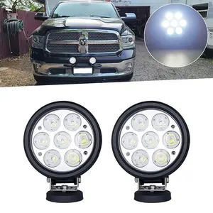 70W Spot Led feux de conduite lampe de brouillard tout-terrain camion rond Led feux de travail Pods pour Jeep pare-chocs SUV ATV UTV