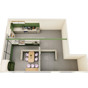Kit d'accessoires d'aménagement pour kiosque-café préfabriqué en <span class=keywords><strong>conteneur</strong></span>, moderne et innovant, doré - Product Image 1