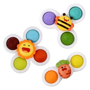 Pop Children's Bathroom Baby Bath Spinner Toy Stress Relief Fidget Spinner Toy New Kids Rotating Suction Cup Spinner Toy