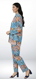 Ensemble coordonné deux pièces pour femmes, décontracté, élégant, confortable, ensemble Kurti et pantalon assorti, respirant, tenue écologique pour toutes les saisons - Product Image 2