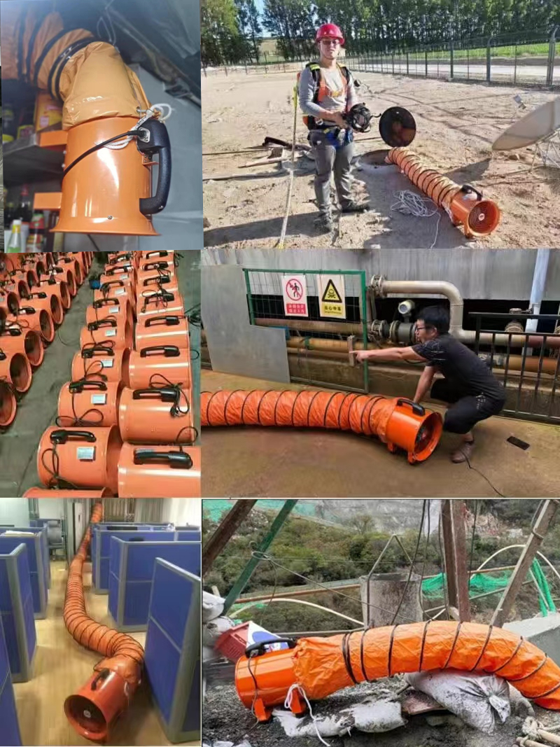 Axial fan-8-16 inch 220V Portable ventilation exhaust fan ducted fan flexible duct Small volume Ventilation fan