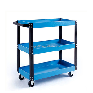Precio más barato <span class=keywords><strong>3</strong></span> capas carros de mano reparación de automóviles espesar Metal caja de herramientas de acero banco de trabajo móvil carro de herramientas con ruedas - Product Image 4