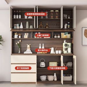 Buffet mural de style vintage, armoire d'entrée de 900 mm de hauteur en bois massif et panneau écologique, rangement pour salle à manger, salon, salle de thé - Product Image 2