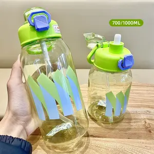 Summer High Appearance Level Plastic Water Cup Large Capacity Multi-color Simple Sports Children's Kettle Custom Gift
