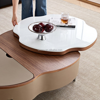 DW1287 Quanu Table basse de salon Table basse de luxe moderne avec compartiment caché et réglable