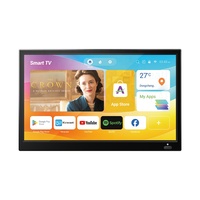 Televisor Inteligente Portátil con Energía Solar AG, Android HD FHD, Pantalla de 14, 15.6, 17.3 y 20 Pulgadas para Hogar, Auto, Camping, Tienda, Televisión LED para Exteriores