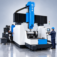 Centre d'usinage robuste CNC à portique BT50 pour le fraisage et le perçage de grandes pièces métalliques
