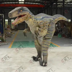 Cadılar bayramı animatronics dinozor kostüm raptor kostüm çocuklar için yetişkin dinozor elbise park jurassic park jurassic dünya