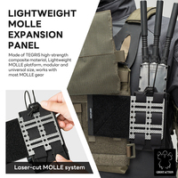 Panneau latéral tactique Ghost Action Molle avec extension auto-agrippante pour gilet JPC2.0 FERRO