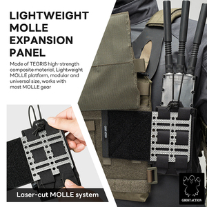 Panel Lateral Táctico Ghost Action Molle con Panel de Extensión de Gancho y Bucle para Chaleco JPC2.0 FERRO - Product Image 3