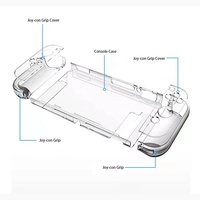 Étui en cristal housses de protection Pc hôte coque dure poignée étui de protection pour Nintendo Switch Oled Pro accessoires de jeu