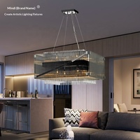 Lustre LED en cristal moderne et luxueux pour villa, idéal pour mariage, hôtel, salon, hauteur réglable