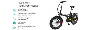 Bicicleta de Montaña <span class=keywords><strong>plegable</strong></span>, bici eléctrica de 1000W y 48V, neumático ancho híbrido, <span class=keywords><strong>plegable</strong></span>, retro - Product Image 5