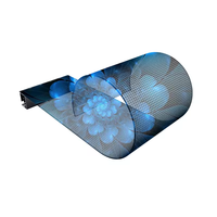 Vente d'usine Film flexible léger Ultra mince écran Transparent LED Film verre auto-adhésif grande signalisation numérique énorme mur vidéo