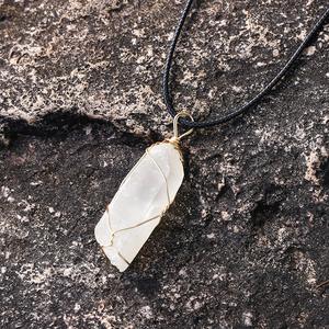 Toptan doğal yarı değerli taş el sanatları çakra kristal seti şifa taşları eskitme bilezik kolye seti - Product Image 5