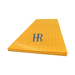 HDPE and UHMWPE temporary construction road high-density heavy machinery ground protection mats