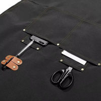 Restaurant Boutique Serveur Travail Nettoyage Uniforme Tablier Imperméable Professionnel Barbecue Chef Cuisine Tablier en Toile avec Poches