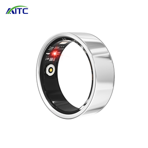 Bague connectée Android AITC : Réveil intelligent, contrôle gestuel, suivi de la fréquence cardiaque, oxygène sanguin, ECG, température, NFC, acier inoxydable - Product Image 2