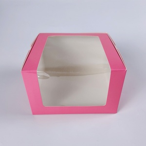 Sunshine Custom Design Printed Whole Piece Food Grade Art Card Window Cupcake <b>Packing</b> <b>Box</b> - Product Image 5