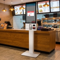 Kiosco de Autoservicio con Pantalla Táctil de 27 Pulgadas, Máquina de Pedidos y Pagos, Impresora Opcional, Lector de Códigos de Barras, Cámara