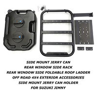 Support latéral pour bidon de carburant, support de toit pour tout-terrain, échelle de fenêtre arrière noire pour Suzuki Jimny