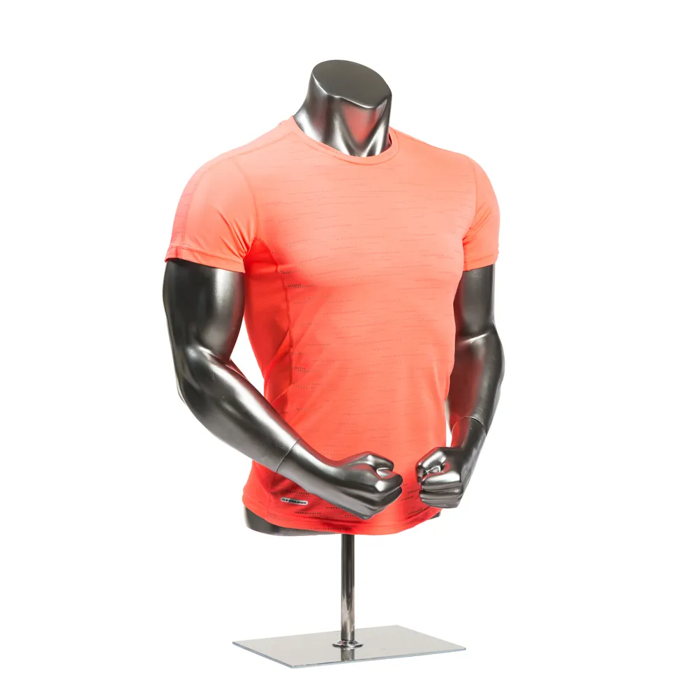 Sport T-Shirts Display Büste Form Hälfte Männliche Schaufensterpuppe Torso