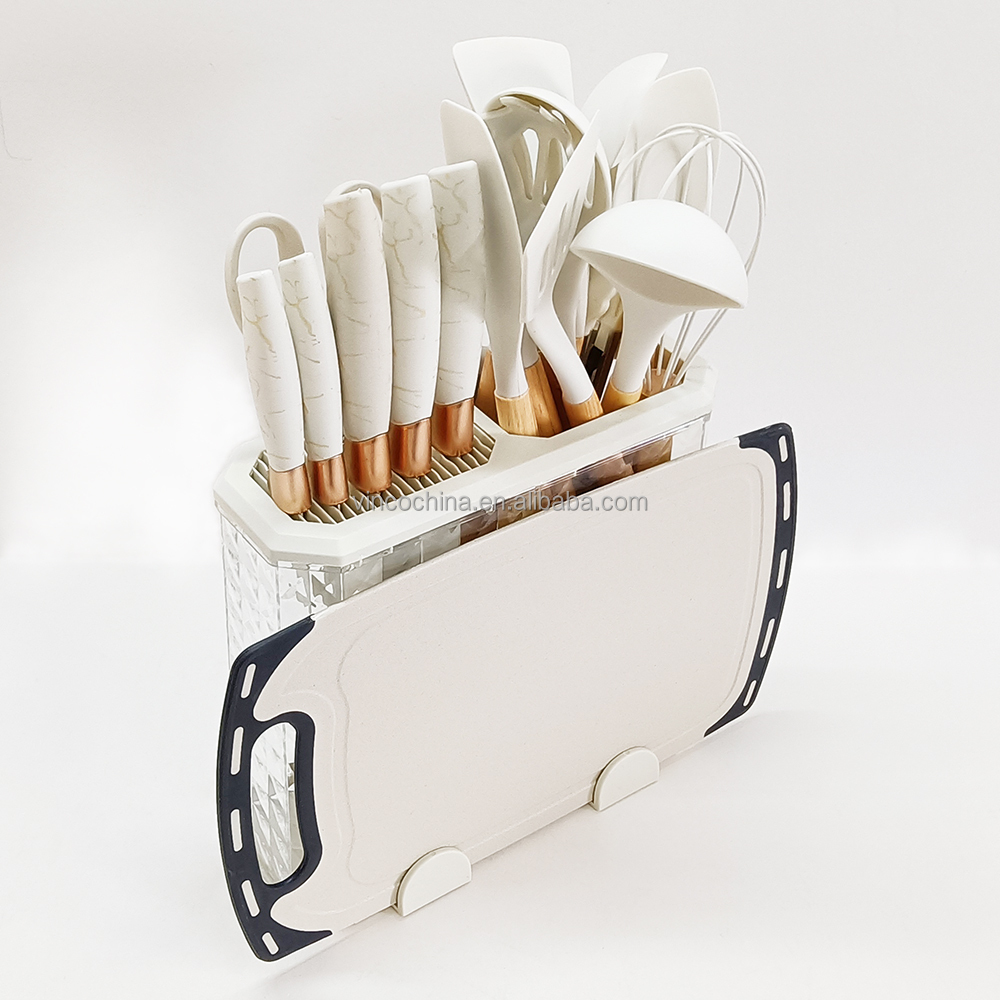 20 PCS Kitchen Silicone Cooking Utensils Set with Knife Set Cutting Board and Holder · image 4