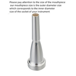Embout buccal de <span class=keywords><strong>trompette</strong></span> plaqué argent 5C bouche de <span class=keywords><strong>trompette</strong></span> instrument de musique embout buccal <span class=keywords><strong>trompette</strong></span> en forme de balle - Product Image 3