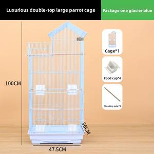 Kandang Burung dengan Baki Geser & Aksesoris, Kandang Burung Sedang Kecil untuk Budgerigar, Parkit, <span class=keywords><strong>Cockatiel</strong></span>, Lovebird - Product Image 6