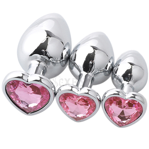 Set di 3 <span class=keywords><strong>Plug</strong></span> Anali in Metallo per Giocattoli Sessuali Femminili e Maschili - Product Image 2