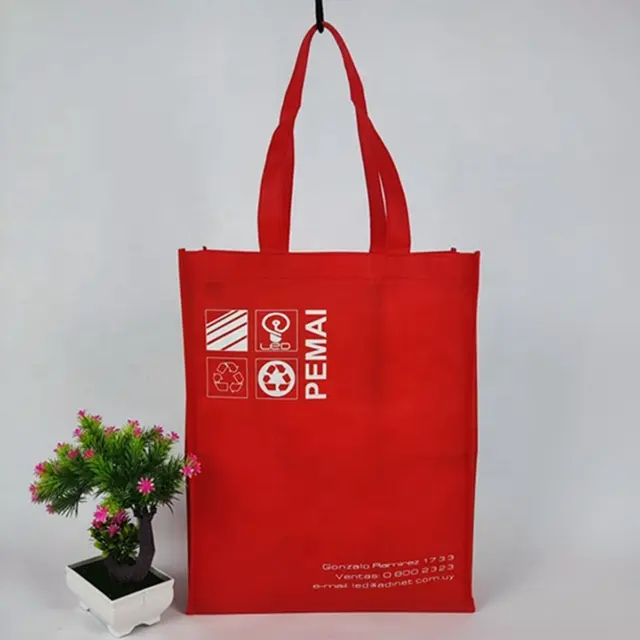 Non Woven Tas Met 4 Stuks Handvat Met Logo Non Woven Bagcustom Non Woven Draagtas Polypropyleen Zakken 25Cm X 47Cm Non Woven