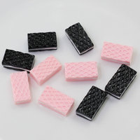 Miniatures de nourriture Kawaii 3D : Biscuits en gaufrette au chocolat, Cabochons en résine, Breloques de dessert miniatures
