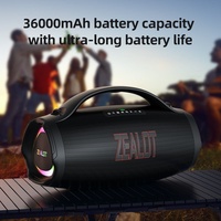 Altavoz Zealot S98M (2MIC) de Plástico de 5.3 Pulgadas con Batería Recargable USB, Luces LED RGB, Micrófono Dual, Potencia de Salida de 160W