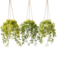 Plantes artificielles suspendues en plastique, pots pour la décoration intérieure, chambre, salle de bain, bureau