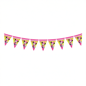 Guirlande de bannière en plastique Minnie 2,3 m pour fête, décorations suspendues, fournitures de fête festives, lot de 2 pièces - Product Image 5