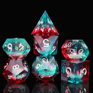 Ensemble de dé<span class=keywords><strong>s</strong></span> RPG faits à la main, effet Nébuleuse Aurore, bords nettoyé<span class=keywords><strong>s</strong></span>, sans bulles, noyau liquide, sphères D4 D12, polyédriques, dé<span class=keywords><strong>s</strong></span> en résine pour D&D - Product Image 4