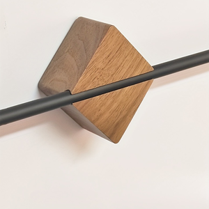 Moderno <span class=keywords><strong>Toallero</strong></span> <span class=keywords><strong>de</strong></span> Madera <span class=keywords><strong>de</strong></span> Nogal <span class=keywords><strong>de</strong></span> un Solo Poste para Baño, <span class=keywords><strong>Sin</strong></span> Necesidad <span class=keywords><strong>de</strong></span> Perforar <span class=keywords><strong>Agujeros</strong></span> - Product Image 5